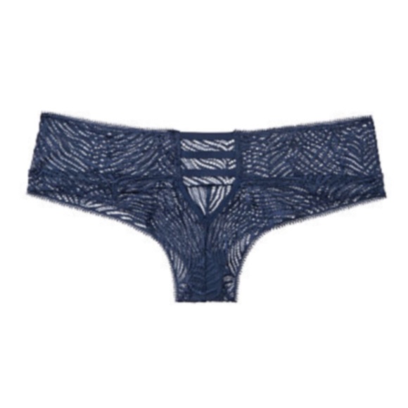 NWT VICTORIA'S SECRET Luxe Lingerie Zebra Lace Cutout Cheeky Panty - Picture 3 of 3